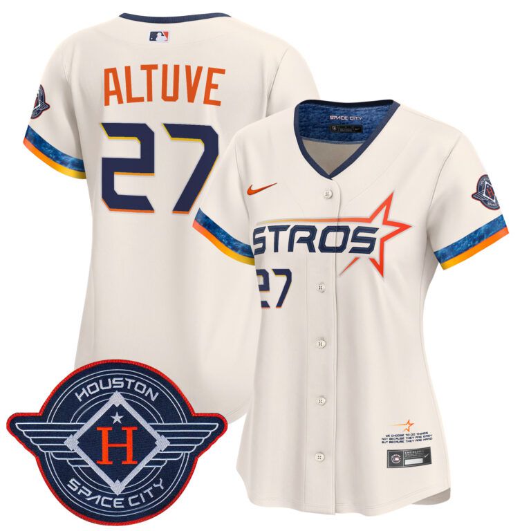 Women Houston Astros #27 Altuve cream 2025 City Connect Vapor Premier Limited Jersey->women mlb jersey->Women Jersey